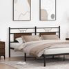 vidaXL Headboard Brown Oak 183 cm Engineered Wood and Steel