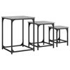 vidaXL Nesting Coffee Tables 3 pcs Grey Sonoma Engineered Wood