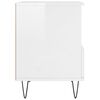 vidaXL Bedside Cabinet High Gloss White 40x35x50 cm Engineered Wood