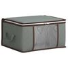 vidaXL Storage Box with Transparent Side Window Grey 43 x 34 x 23 cm