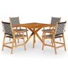 vidaXL 5 Piece Garden Dining Set Solid Wood Acacia