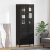 vidaXL Highboard Black Oak 69.5 x 34 x 180 cm Engineered Wood