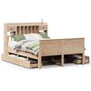 vidaXL Bookcase Bed without Mattress 160x200 cm Solid Wood Pine