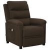 vidaXL Massage Chair Dark Brown Fabric