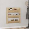 vidaXL Wall Shoe Cabinet Sonoma Oak 80x18x90 cm Engineered Wood