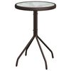 vidaXL Garden Bistro Set 3 pcs Brown Steel