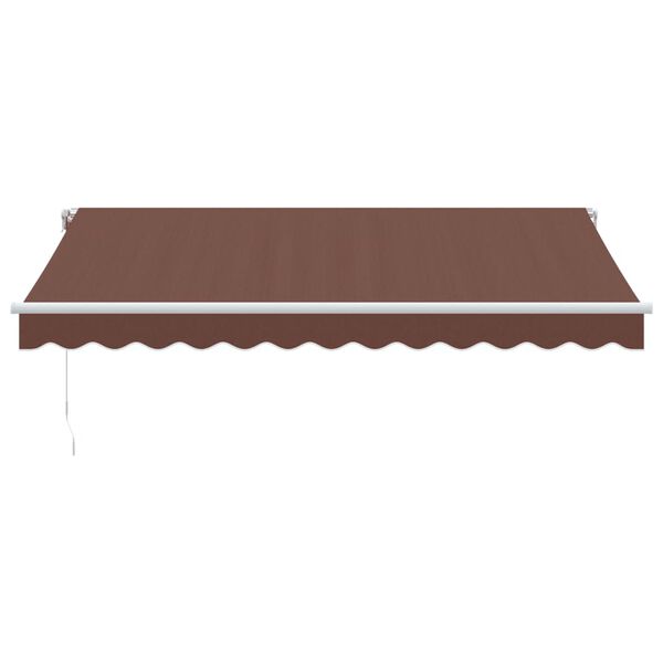 vidaXL Manual Retractable Awning Brown 350x250 cm