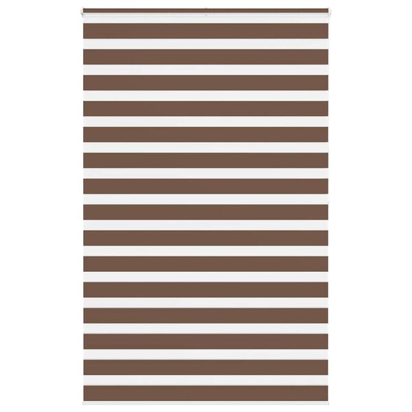 vidaXL Zebra Blind Brown 150x200 cm Fabric Width 145.9 cm Polyester