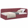 vidaXL Corner Bed Frame with Headboard Wine Red 100 x 200 cm Fabric