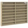 vidaXL Vitrine Cabinet Sonoma Oak 100x8,5x75 cm Engineered Wood