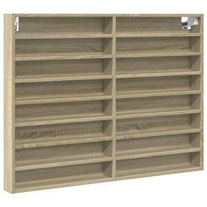 vidaXL Vitrine Cabinet Sonoma Oak 100x8,5x75 cm Engineered Wood
