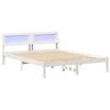vidaXL Bed Frame with Headboard White 160 x 200 cm Solid Pine Wood
