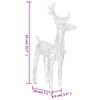 vidaXL Christmas Reindeers 2 pcs Cold White 80 LEDs Acrylic