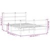 vidaXL Metal Bed Frame without Mattress with Footboard&nbsp;Black 140x200cm