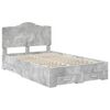 vidaXL Bed Frame Concrete Grey 135 x 190 cm Engineered Wood