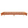 vidaXL Bed Frame without Mattress Wax Brown 140x190 cm Solid Wood Pine