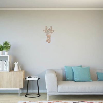 Homemania Wall Decoration Giraffe 33x50 cm Steel Copper