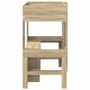 vidaXL Loft Bed Frame with Desk Sonoma Oak 90 x 200 cm Engineered Wood