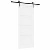 vidaXL Sliding Door White 83 x 202 cm Solid Pine Wood