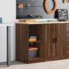 vidaXL Garage Storage Cabinet Brown Oak 40x51x85 cm Solid Wood Pine
