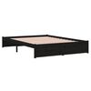 vidaXL Bed Frame without Mattress Black Solid Wood 140x190 cm