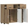 vidaXL Wooden Cabinet Artisan Oak 88.5 x 30.5 x 73 cm Engineered Wood