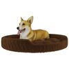 vidaXL Dog Bed Brown 90x70x23 cm Plush
