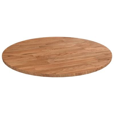 vidaXL Round Table Top Light Brown Ø40x1.5 cm Treated Solid Wood Oak
