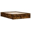 vidaXL Bed Frame with Drawers without Mattress Smoked Oak 120x190 cm Small Double