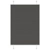 vidaXL Pleated Blind Black 85x100 cm Fabric Width 84.4 cm Polyester