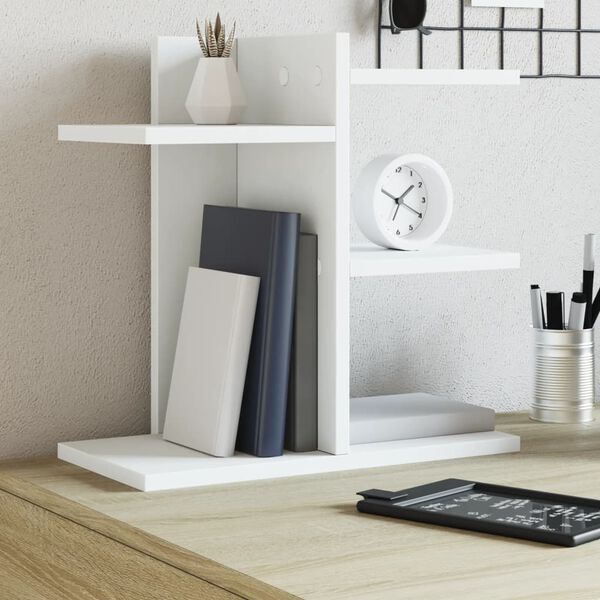 vidaXL Desk Organiser White 42x21.5x42 cm Engineered wood