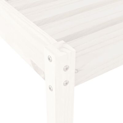 vidaXL Sun Lounger White 199.5x60x74 cm Solid Wood Pine