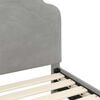 vidaXL Toddler Bed Frame with Headboard Light Grey 70 x 140 cm Velvet