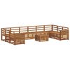 vidaXL Outdoor Sofa Set 11 pcs 10-Seaters Natural Solid Acacia Wood