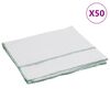 vidaXL Cleaning Cloths 50 pcs White with Green Stripes 50x60 cm