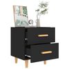 vidaXL Bed Cabinets 2 pcs Black 40x35x47.5 cm