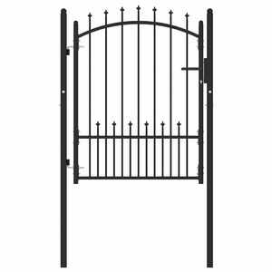 vidaXL Fence Gate with Spikes EMMEN 100 x 125 cm Powder-coated steel