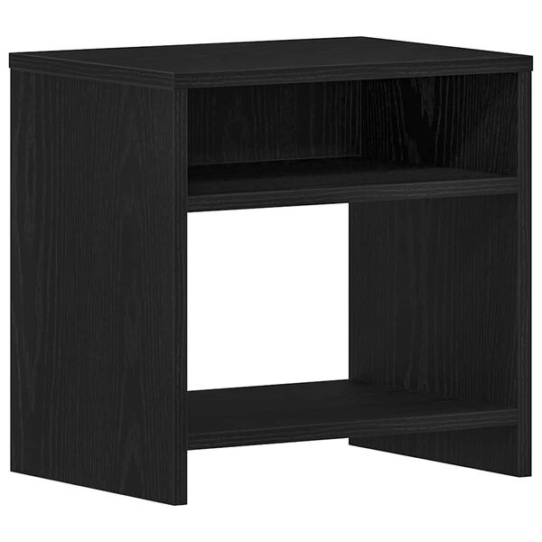 vidaXL Bedside Cabinet Black Oak 40x30x40 cm Engineered Wood