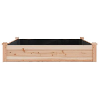 vidaXL Garden Raised Bed with Liner 120x120x25 cm Solid Wood Fir