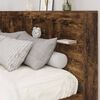 vidaXL Storage Headboard with Shelf Smoked Oak 160 cm Engineered Wood