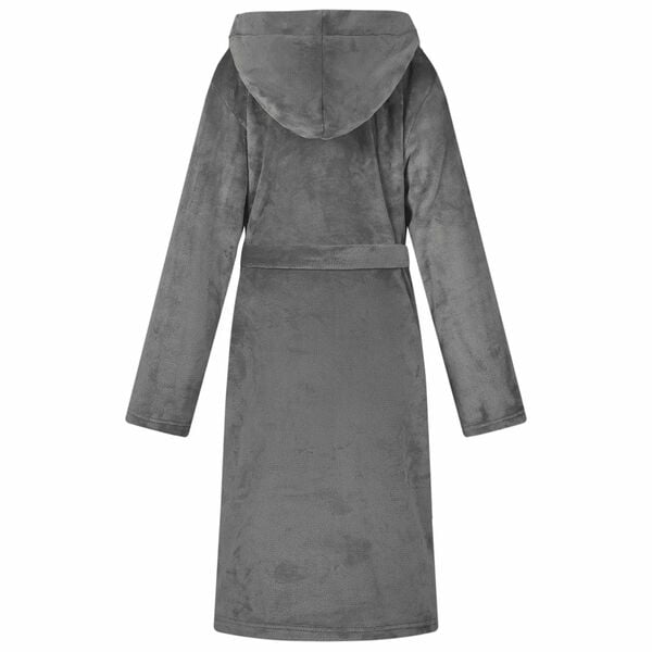 vidaXL Bathrobe Hoodie Dark Grey M Flannel