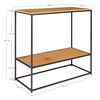 House Nordic Console Table with 2 Shelves Avery Oak and Black