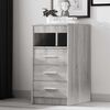 vidaXL Drawer Cabinet Grey Sonoma 40x50x76 cm Engineered Wood
