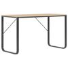 vidaXL Computer Desk Black and Oak 120x60x73 cm