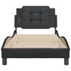 vidaXL Bed Frame without Mattress "Zadar" Black 90x200 cm Faux Leather