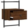vidaXL Bedside Cabinets Wall-mounted 2 pcs Brown Oak 35x30x51 cm Engineered Wood