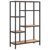 vidaXL Book Shelf | Light brown and black | Engineered wood, Steel