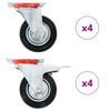 vidaXL 8 pcs Swivel Casters 100 mm