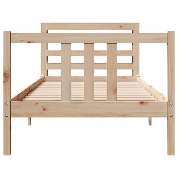 vidaXL Bed Frame with Headboard without Mattress 90x190 cm Single