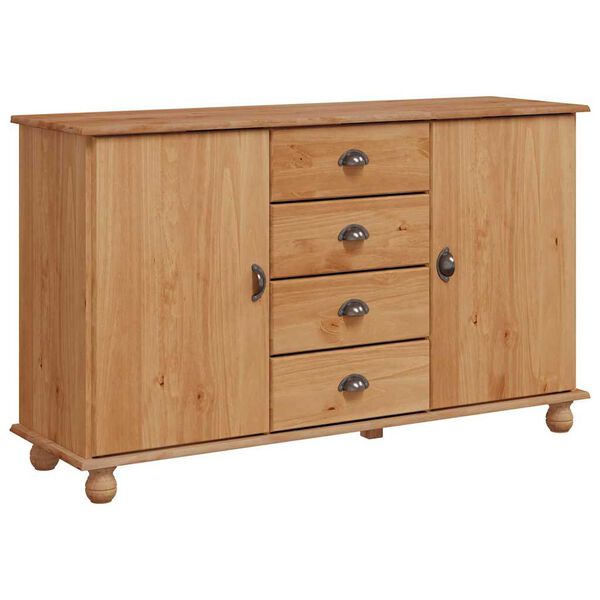 vidaXL Sideboard with Drawer ASKIM 133.5 x 40 x 79 cm Solid pine wood